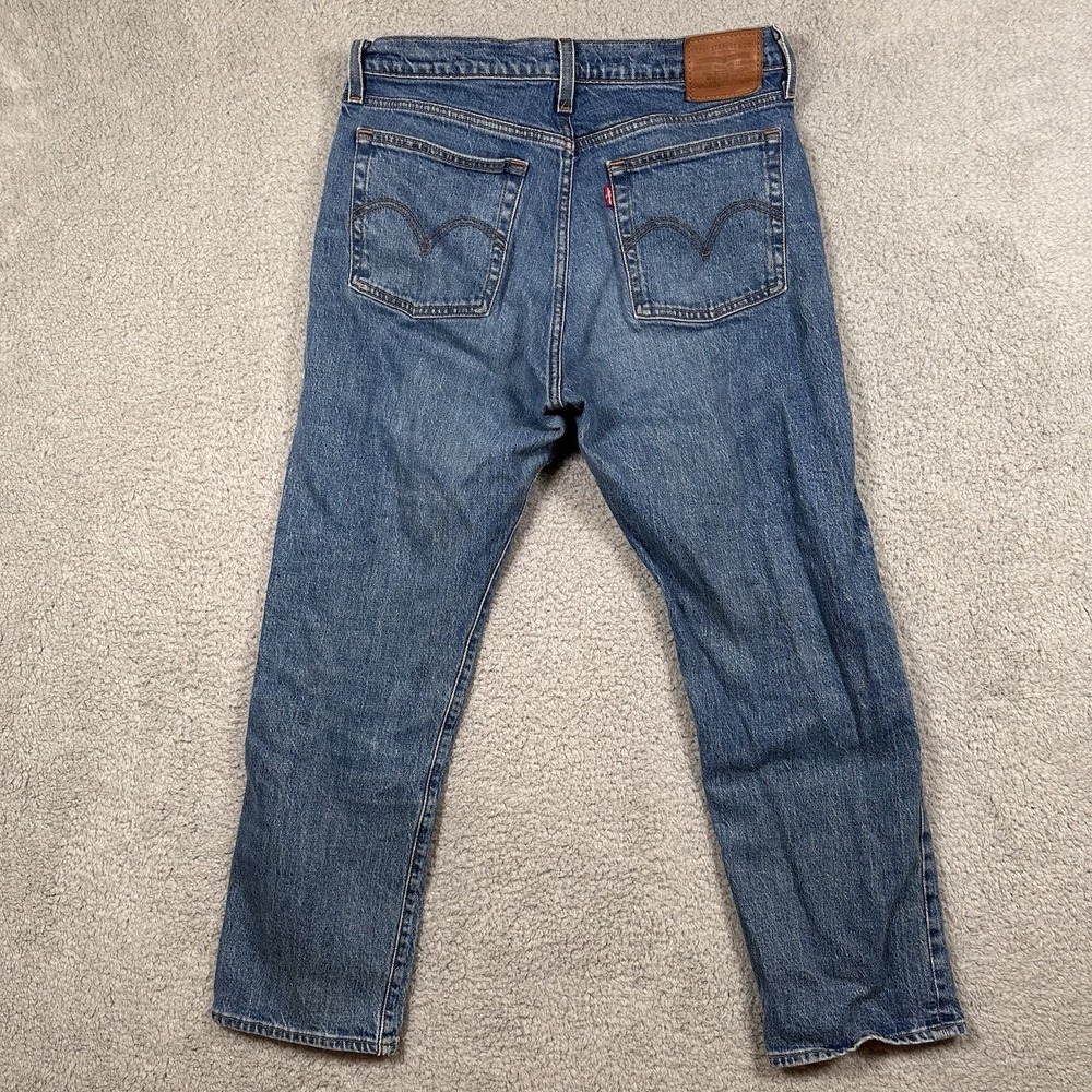 Levi's PREMIUM Wedgie Straight Jeans High Rise BIG E Cotton Distressed‎ 30x28 - Picture 14 of 16